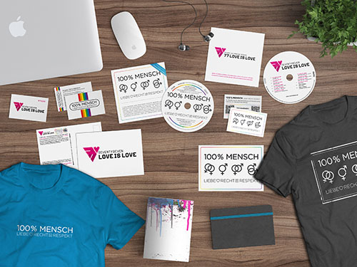 Corporate Design und Grafikdesign für das Projekt „100 % Mensch“