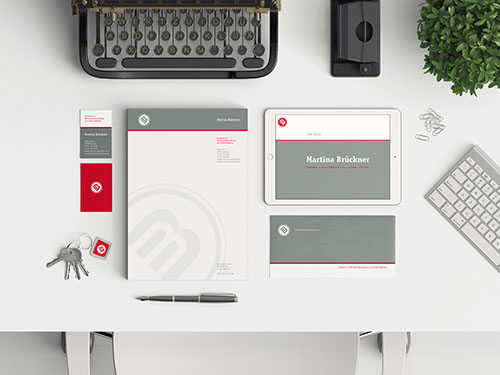 Corporate Design für das Pressebüro von Martina Brückner