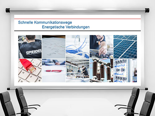 Unternehmenspräsentation für das Elektro- und Kommunikationstechnik-Unternehmen „Speidel“