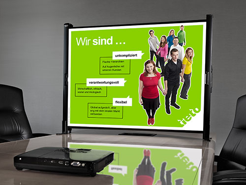 Unternehmenspräsentation für das skandinavische Unternehmen „Tieto“